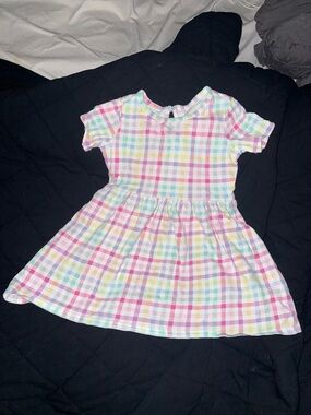 George Pastel Plaid Short-Sleeve Dress - Pink, Blue, Yellow, Green